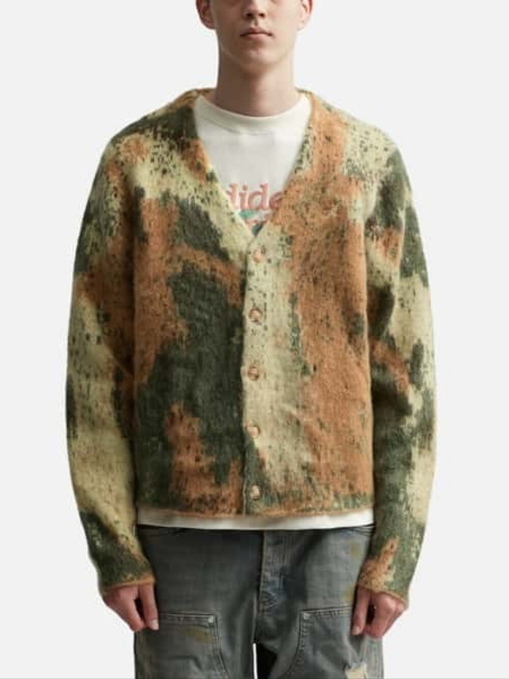 Adidem Asterisks Camo Mohair Cardigan XXL